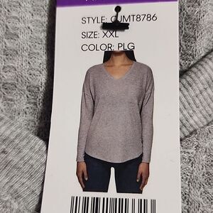 Calvin Klein XXL woman's grey long sleeve shirt